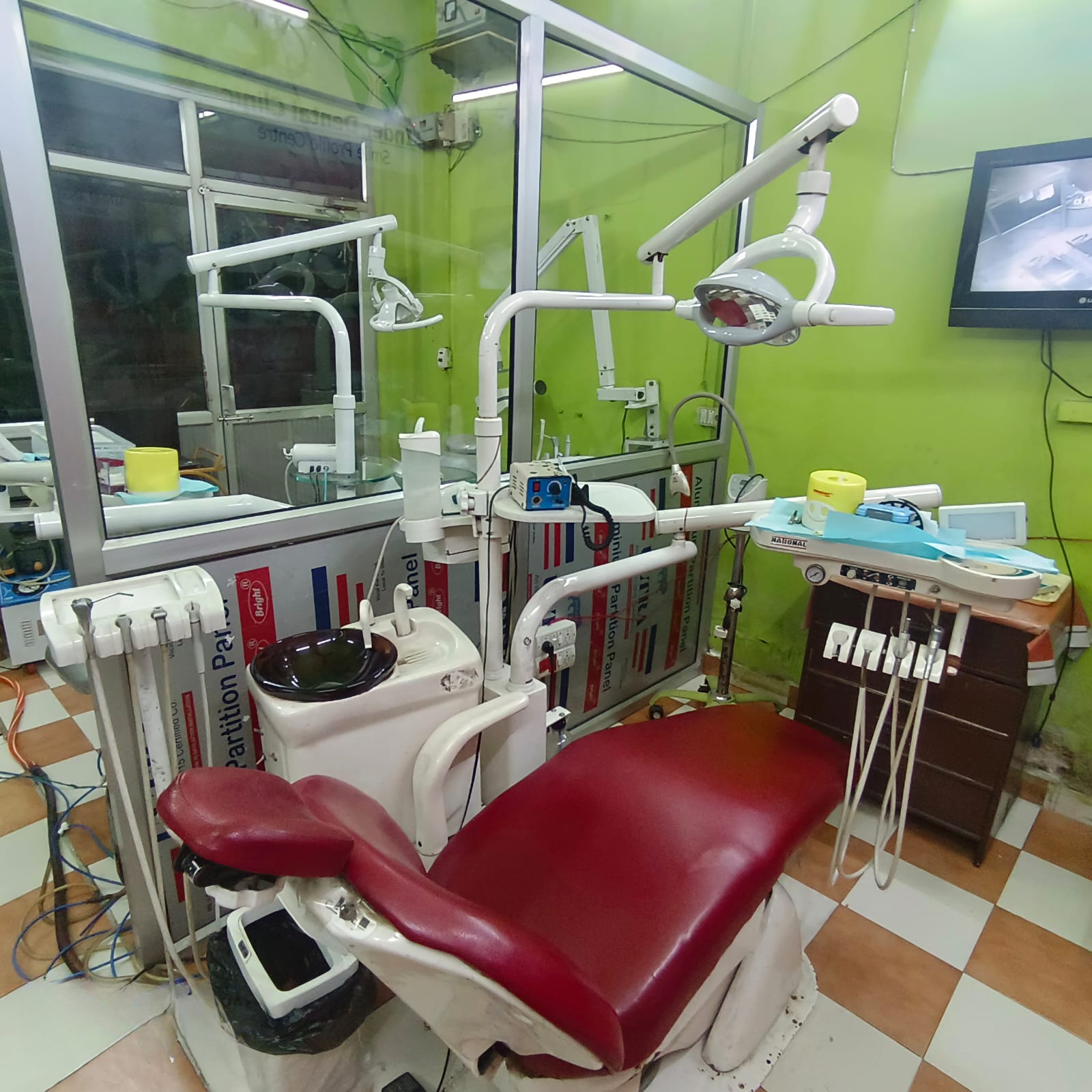 Dentist treating a patient